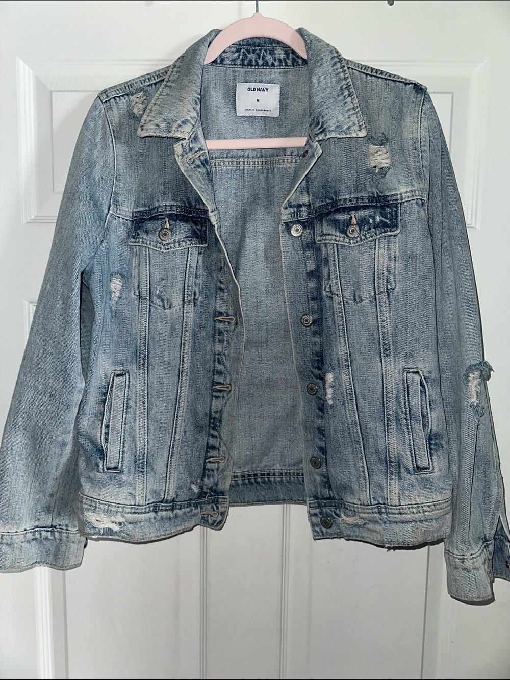 Old Navy Light Blue Distressed Jean Jacket